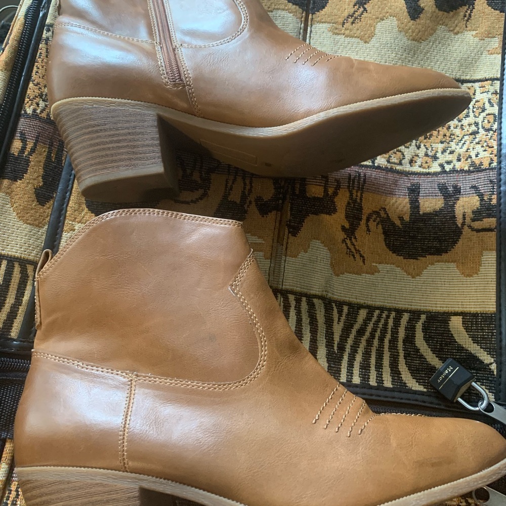 Style & Co. above ankle boots. Zipper. Worn once.